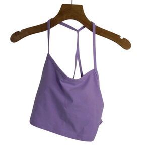 Calme Johnny Was Womens Cross Back Cami Top Sleeveless Stretch Purple Size M